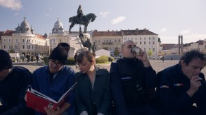 Still from Radu Jude's film Kontinental ’25, 2025, color, sound, 109 minutes.