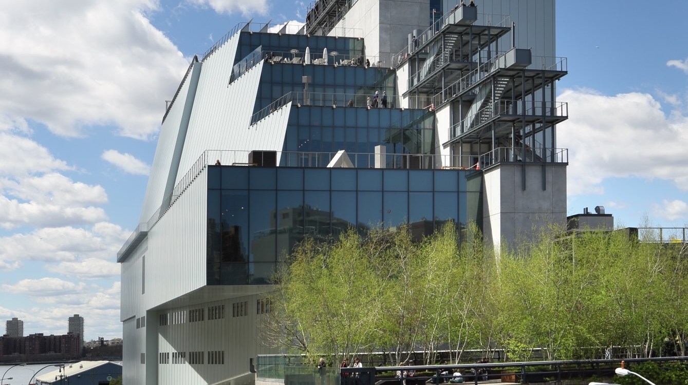 Exterior view of the Whitney Museum of American Art.