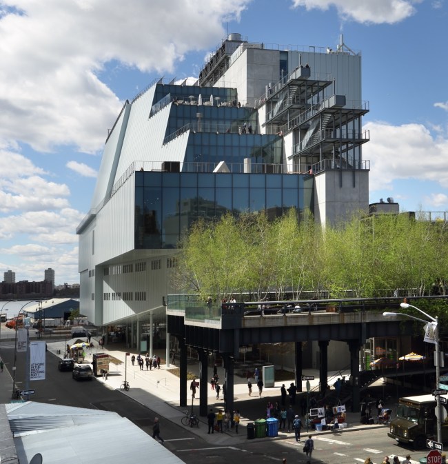 Exterior view of the Whitney Museum of American Art.