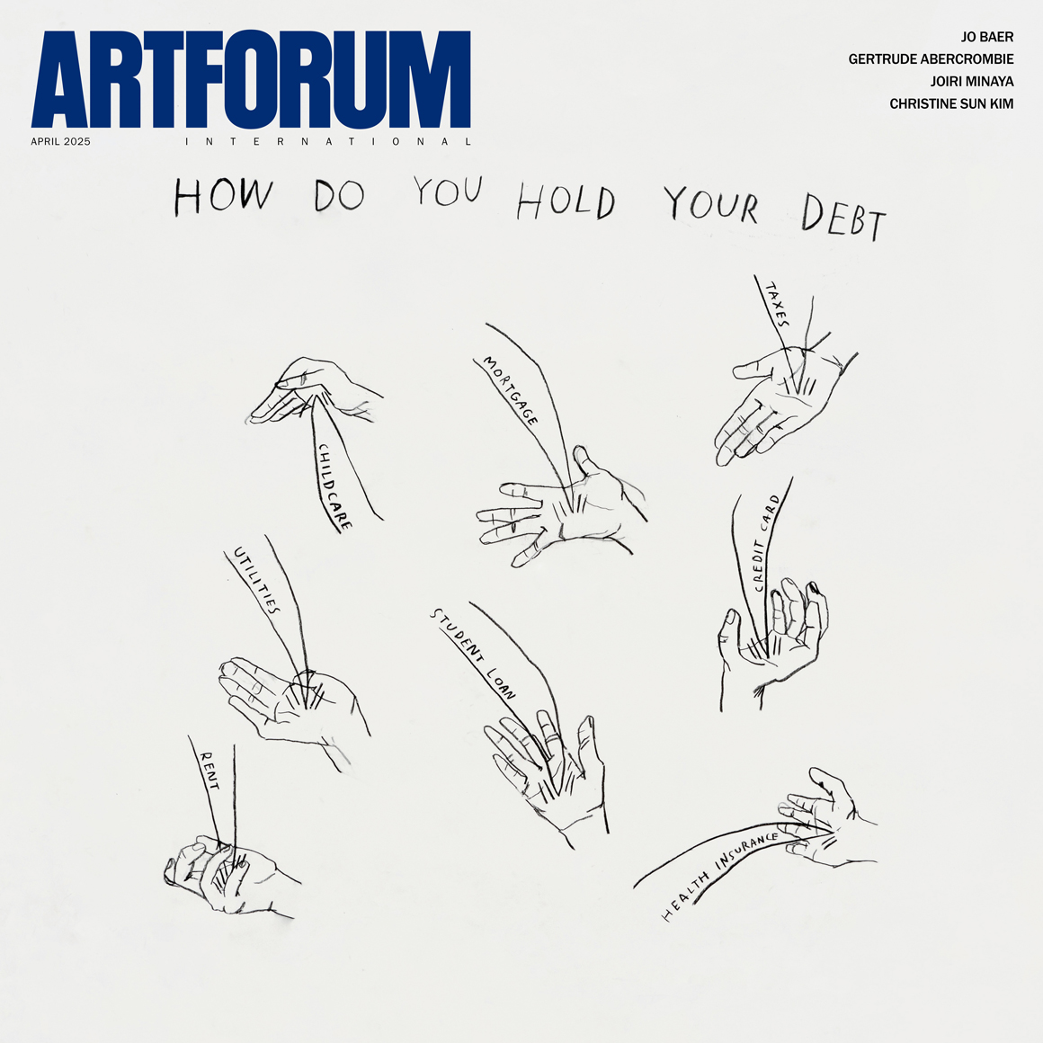 Christine Sun Kim, How Do You Hold Your Debt, 2022, charcoal on paper, 44 × 44".