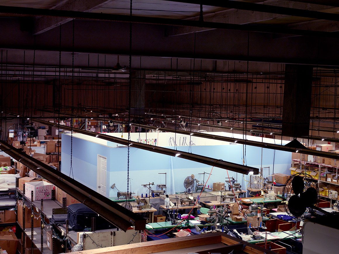 Anthony Lepore, Bikini Factory/Studio (Elevated Perspective , 2013, ink-jet print, 20 × 25". From the series “Bikini Factory,” 2013–.