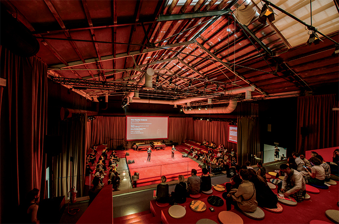 Isaac Julien in collaboration with Mark Nash, Das Kapital Oratorio, 2015. Performance view, Arena, Central Pavilion, Venice, May 8. Photo: Andrea Avezzù.