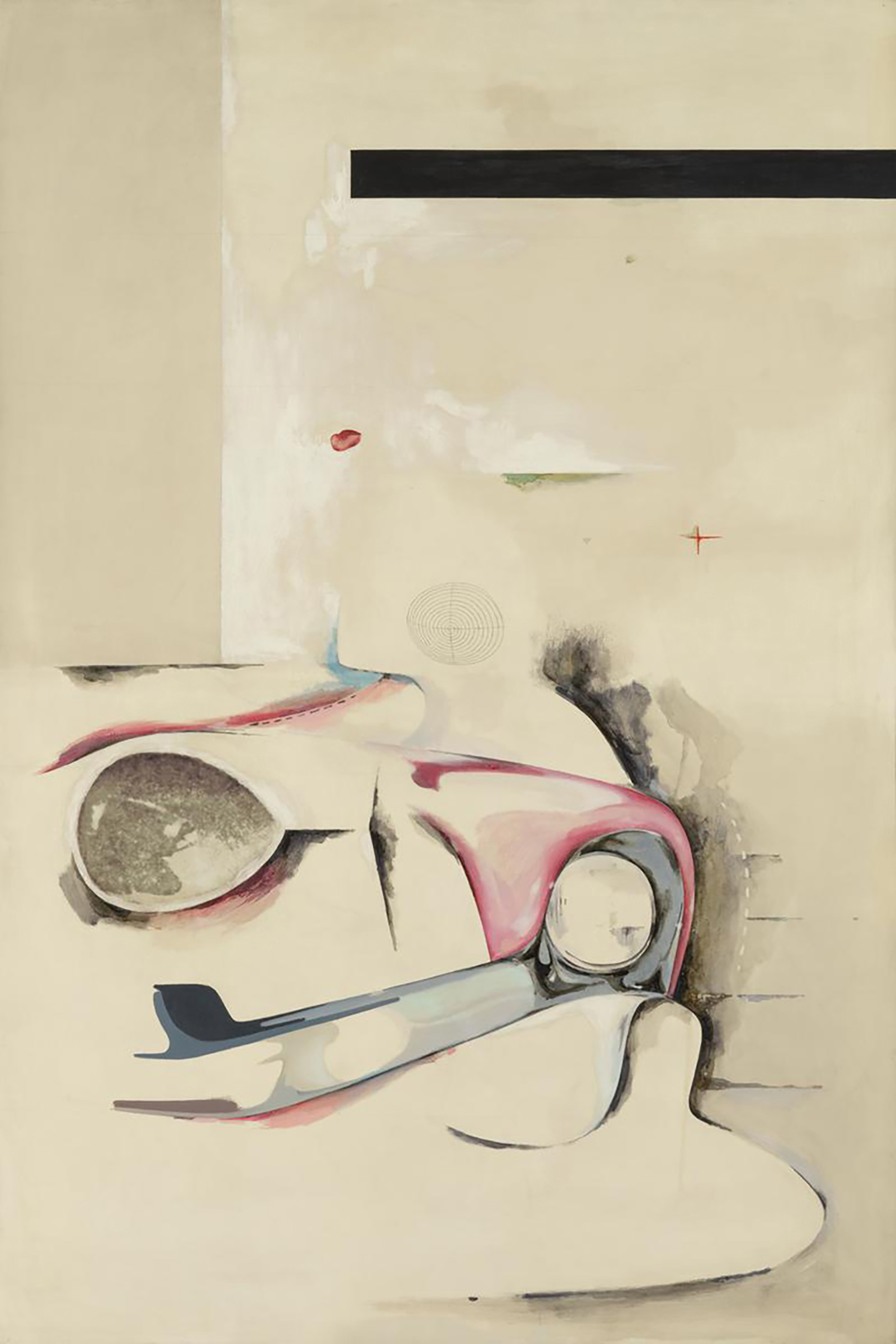 Richard Hamilton, Hommage à Chrysler Corp., 1957, oil paint, metal foil, and collage on wood, 48 × 31 7⁄8". © Estate of Richard Hamilton.