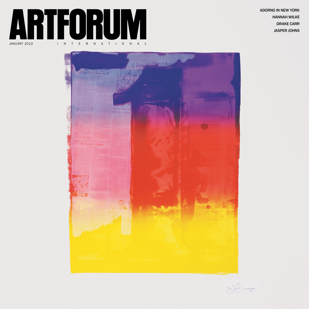 Jasper Johns, Figure 1, 1969, lithograph, 38 × 31". From the “Color Numeral Series,” 1969. © Jasper Johns and Gemini G.E.L./VAGA at Artists Rights Society (ARS), NY. Published by Gemini G.E.L.