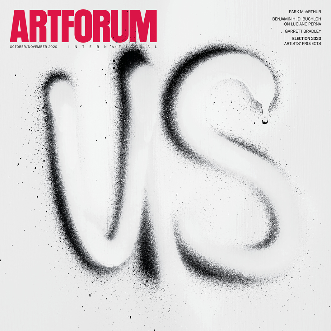 Adam Pendleton, US/U.S., 2020, spray paint on paper.