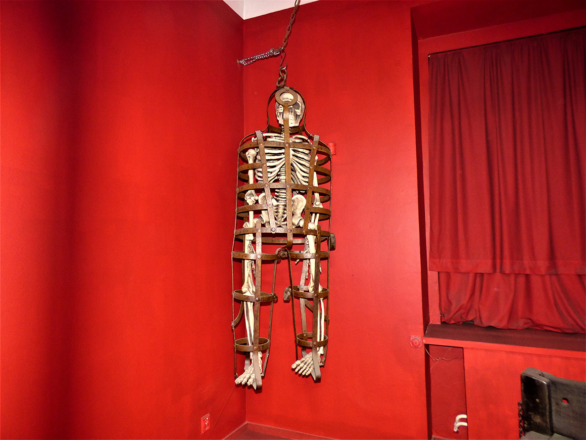 View of the Museum of Medieval Torture Instruments, Prague, December 12, 2023.