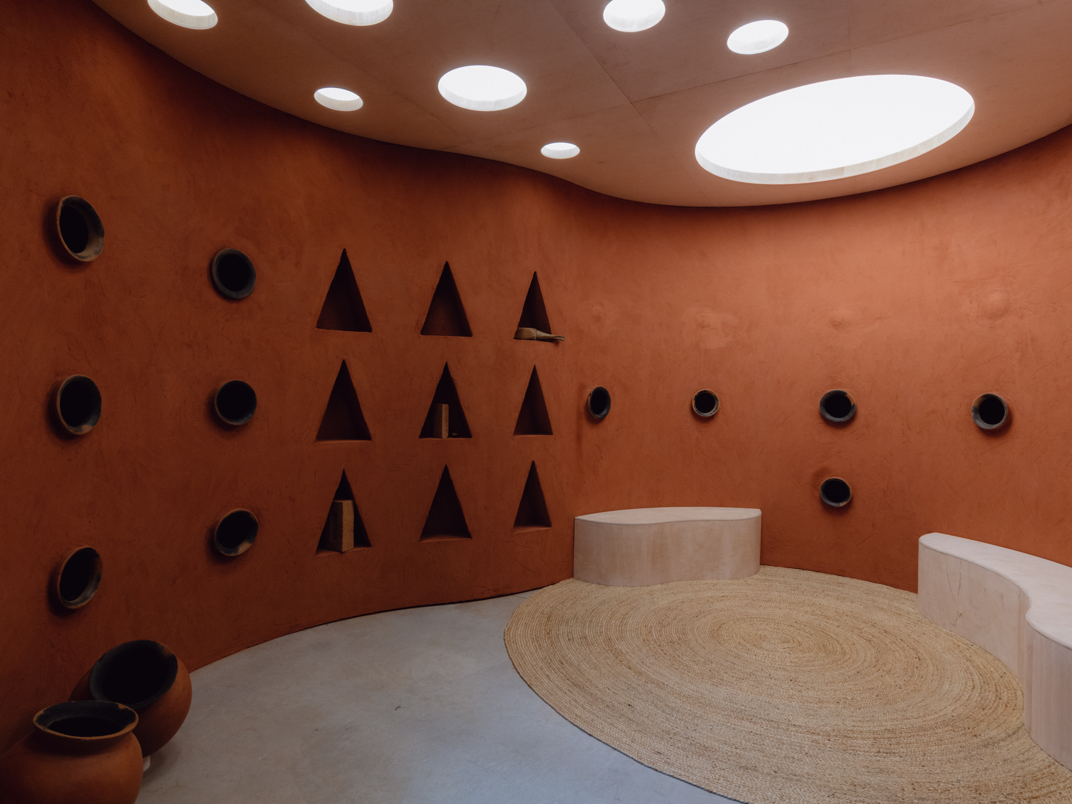 View of Kéré Architecture’s Counteract, 2023, Central Pavilion, Venice. Photo: Matteo de Mayda.