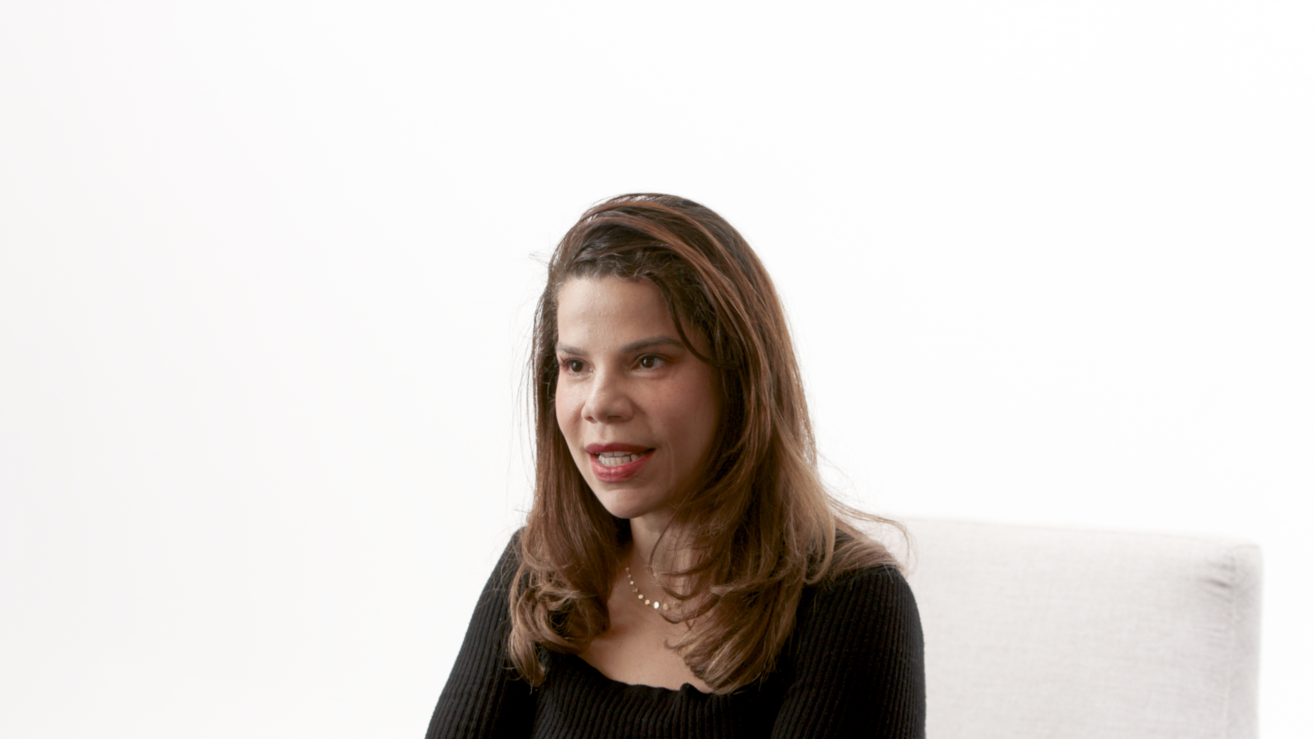Firelei Báez in Artforum's studio.