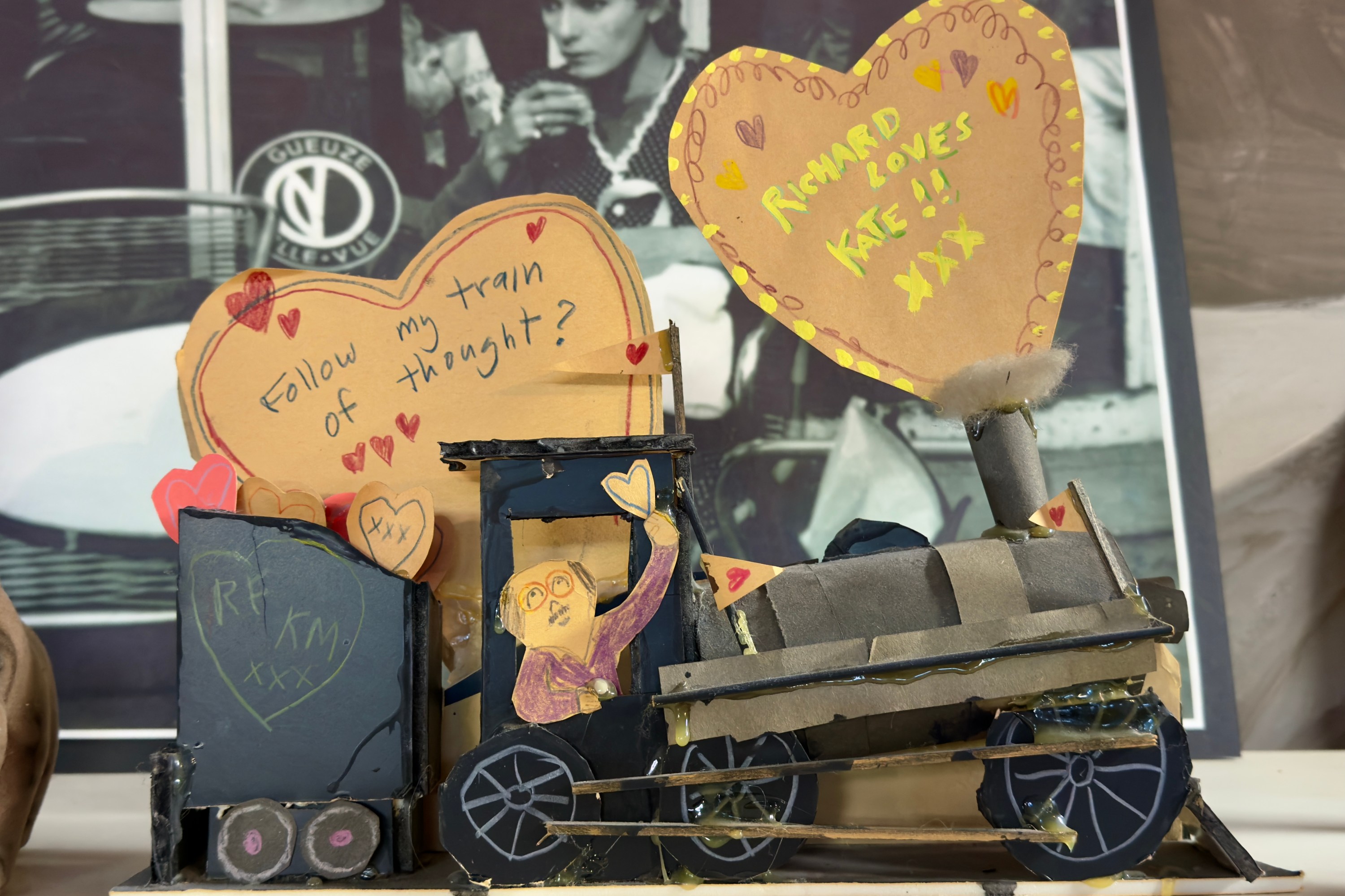 A valentine Richard Foreman made for his wife Kate Manheim, date unknown, SoHo, New York, 2025.