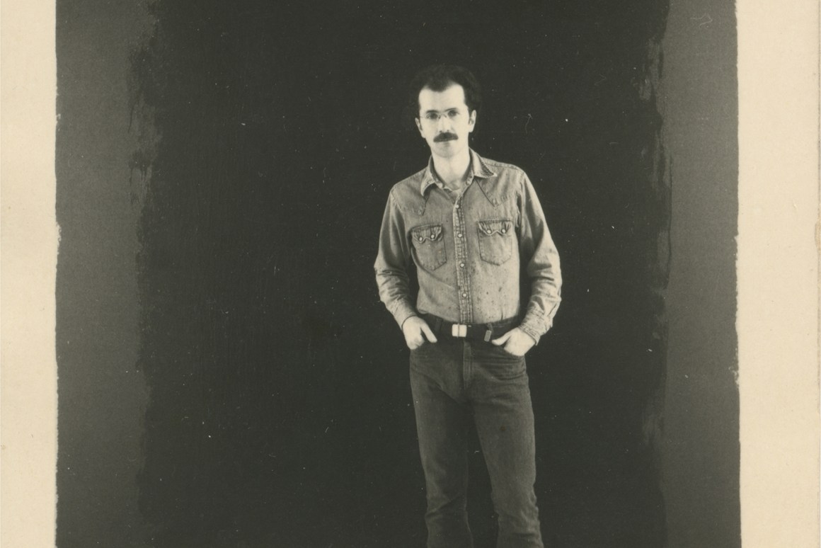 Joseph Marioni in his studio, New York, ca. 1974–75.