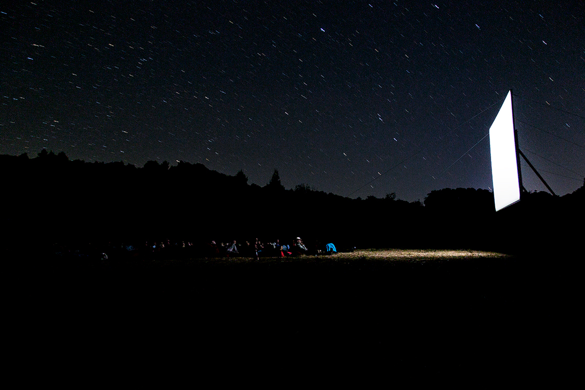 Screening of Gregory J. Markopoulos’s Eniaios, 1947–91, at the Temenos, Lyssarea, Greece, June 27–30, 2024. Photo: Linda Levinson.